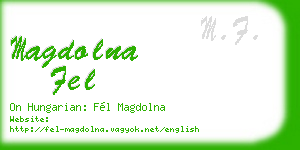 magdolna fel business card